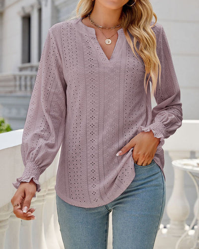 LYDIA | ELEGANT V-NECK BLOUSE