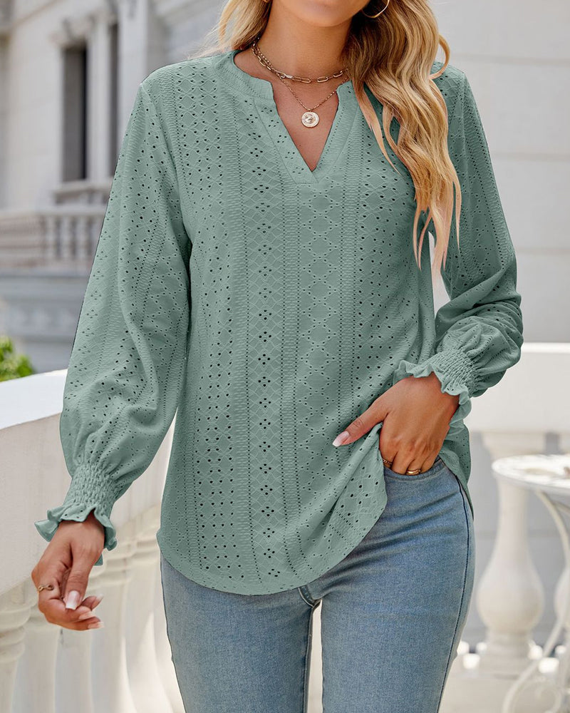 LYDIA | ELEGANT V-NECK BLOUSE