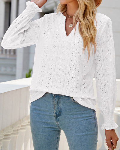 LYDIA | ELEGANT V-NECK BLOUSE