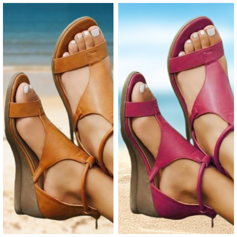 Anne™ - Orthopedic leather sandals with heel