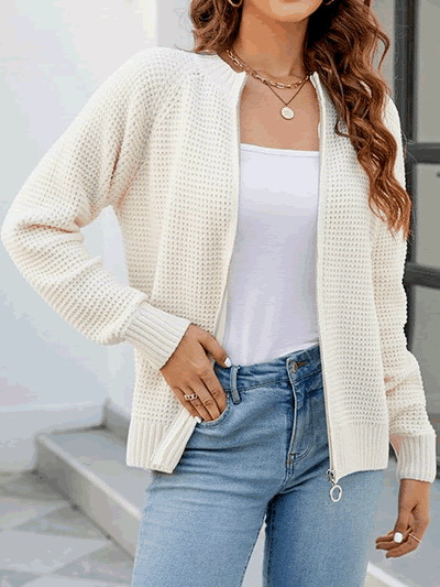 Eleanor | Waffle Cardigan