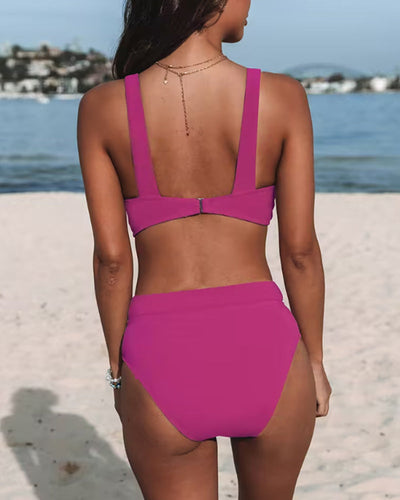 Hilary - High Waist Swimsuit in Solid Design