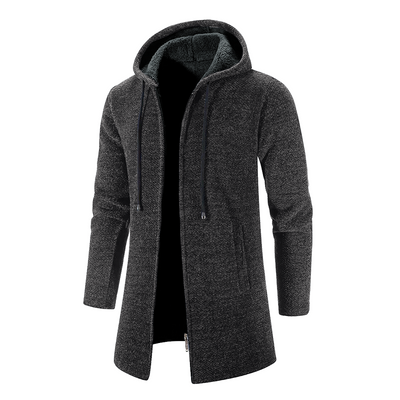 TYRON | MID-LENGTH HOODED WOOL JACKET