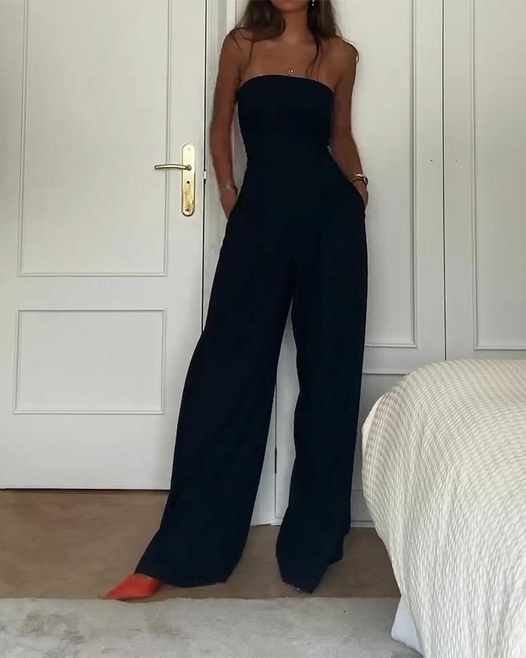 Braidy | Elegant Strapless Jumpsuit