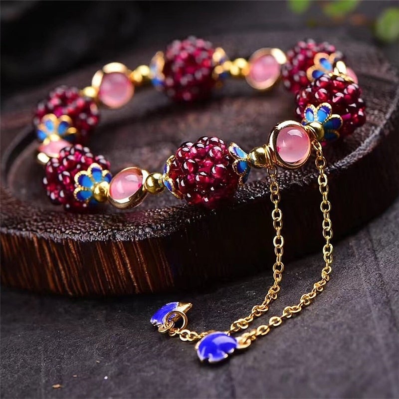 Natural Stone Berry Bracelet