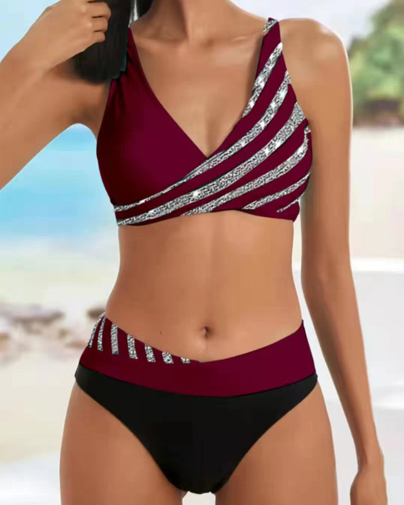 Mona - Warm bikini with print