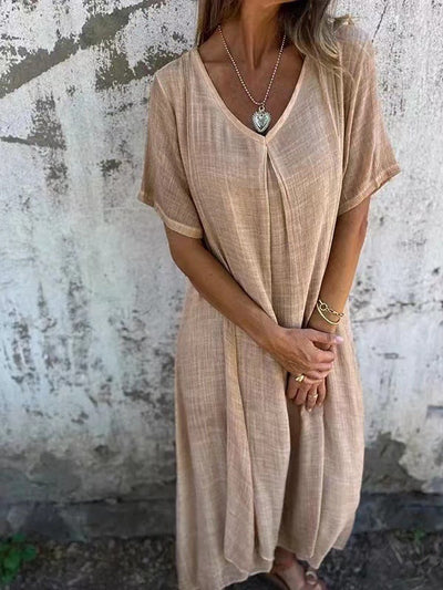 Elisabetta  - Casual V-Neck Dress