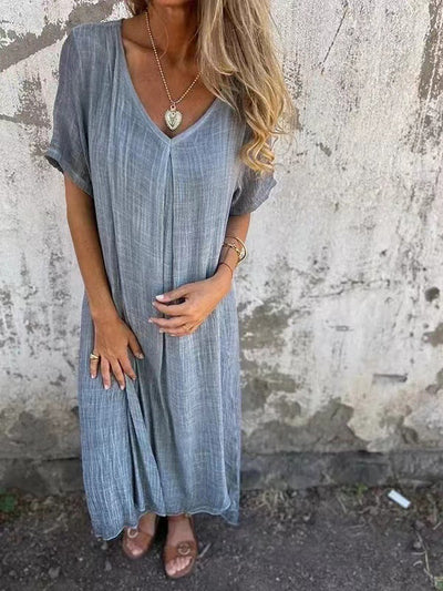 Elisabetta  - Casual V-Neck Dress