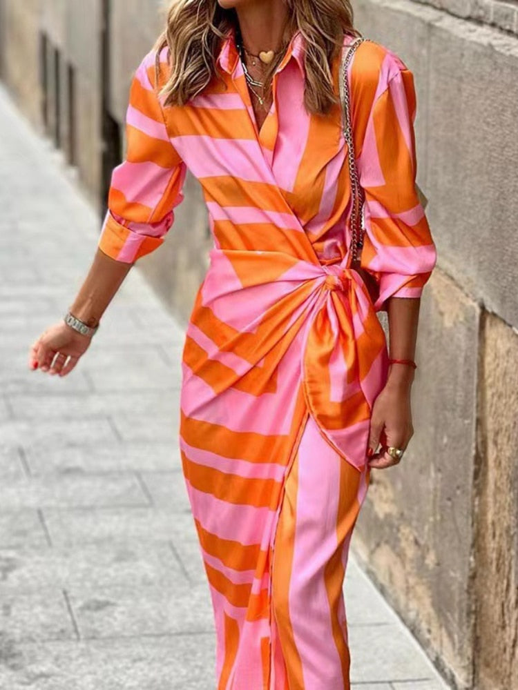 Solange - Printed Wrap Dress