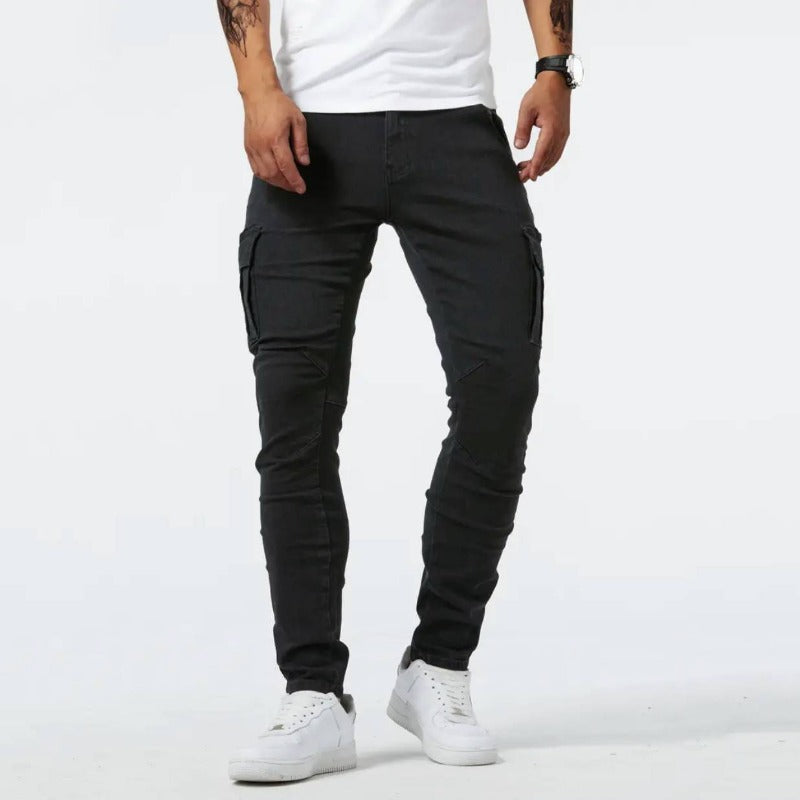 NOLAN | STRETCHY CARGO JEANS