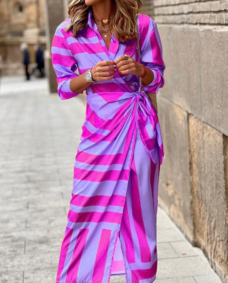 Solange - Printed Wrap Dress