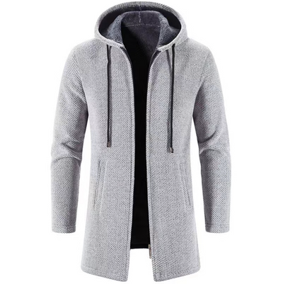 TYRON | MID-LENGTH HOODED WOOL JACKET