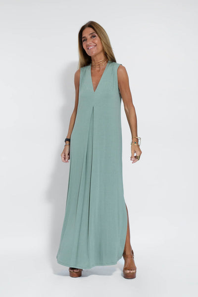 ANGELICA | LONG DRESS WITH V-NECK