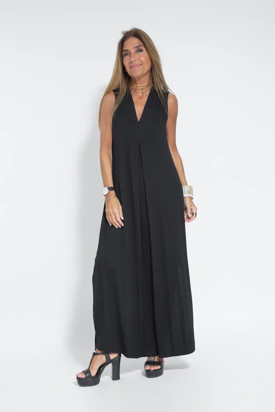 ANGELICA | LONG DRESS WITH V-NECK