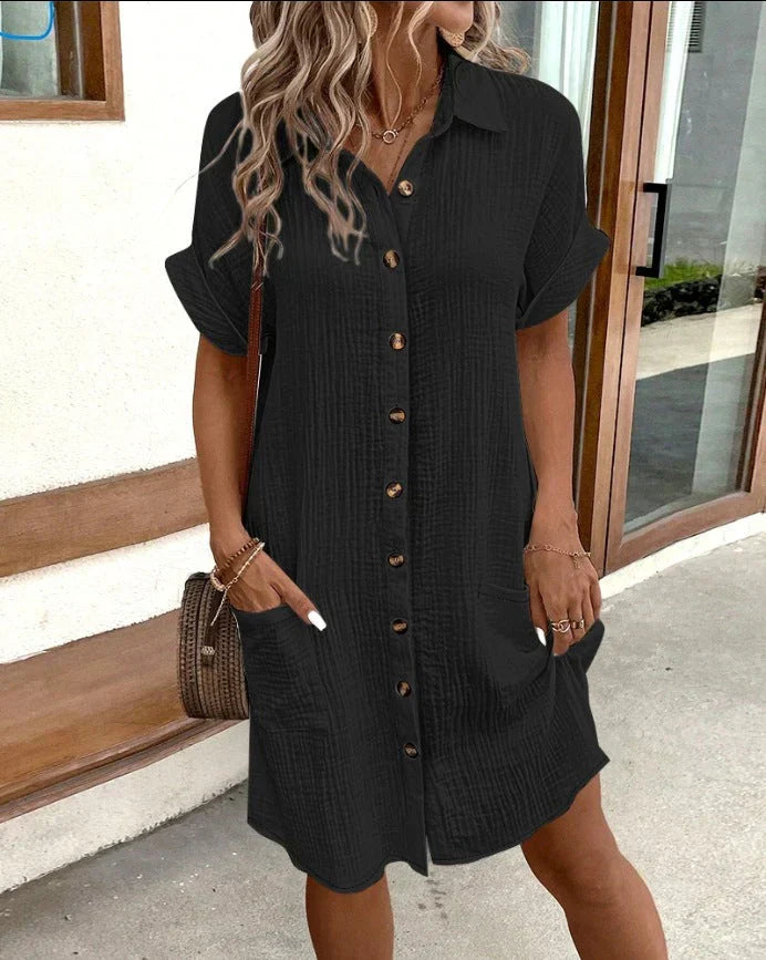 Andrea™ | Button-down Shirt Dress