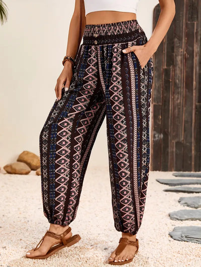 GAELLE | HIGH-WAIST SUMMER PANTS