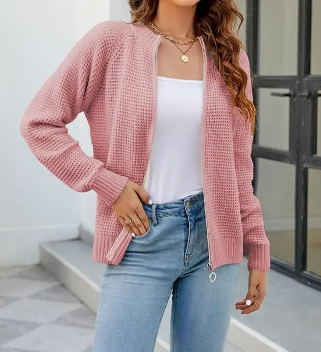 Eleanor | Waffle Cardigan