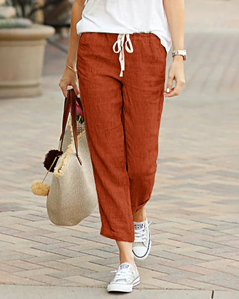 RINA | COTTON DRAWSTRING PANTS FOR WOMEN