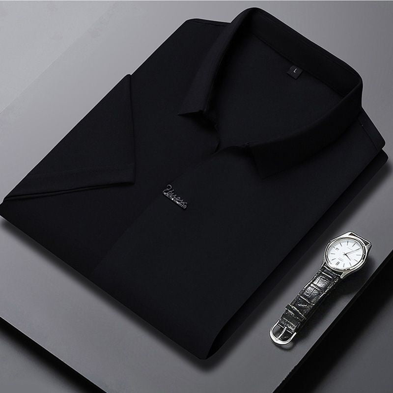 POLO | MEN'S CASUAL T-SHIRT WITH BREATHABLE, WRINKLE-FREE LAPELS